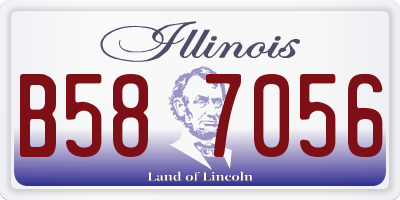 IL license plate B587056