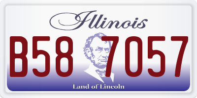 IL license plate B587057
