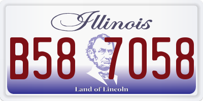 IL license plate B587058