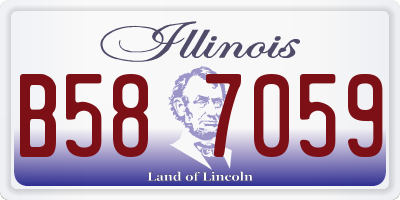 IL license plate B587059