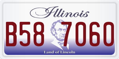 IL license plate B587060