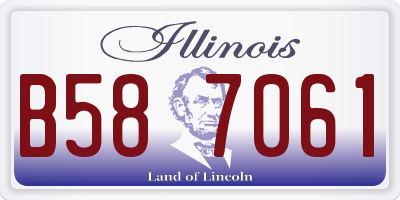 IL license plate B587061