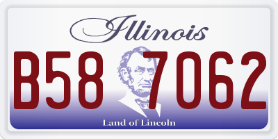 IL license plate B587062