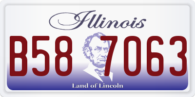 IL license plate B587063