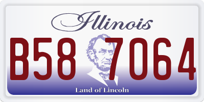 IL license plate B587064