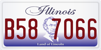 IL license plate B587066