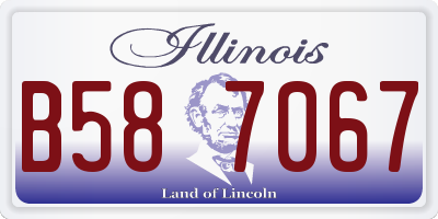 IL license plate B587067