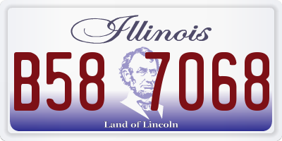IL license plate B587068