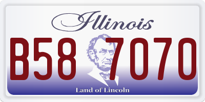 IL license plate B587070
