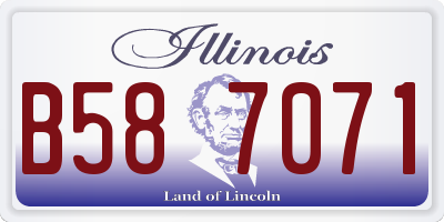 IL license plate B587071