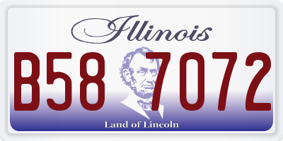 IL license plate B587072