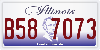 IL license plate B587073