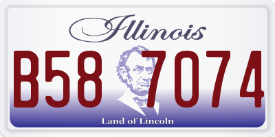 IL license plate B587074