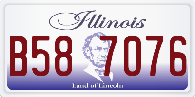 IL license plate B587076
