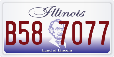 IL license plate B587077