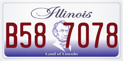 IL license plate B587078