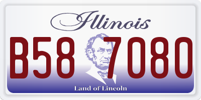 IL license plate B587080