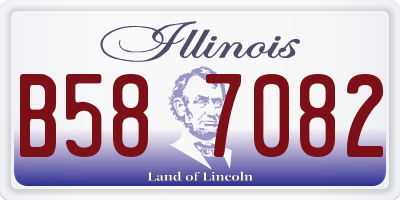 IL license plate B587082