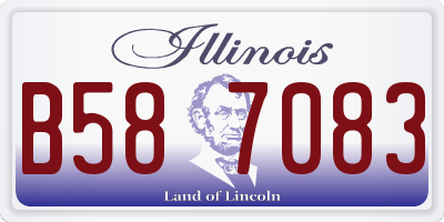IL license plate B587083