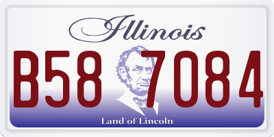 IL license plate B587084