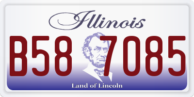 IL license plate B587085