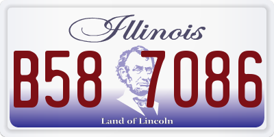 IL license plate B587086