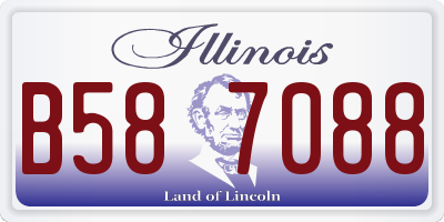 IL license plate B587088