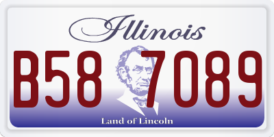 IL license plate B587089