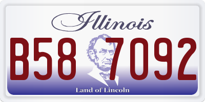 IL license plate B587092