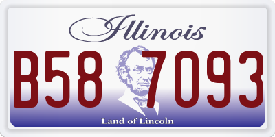 IL license plate B587093