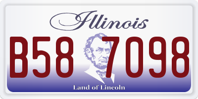 IL license plate B587098