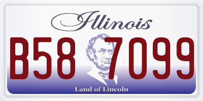 IL license plate B587099
