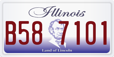 IL license plate B587101