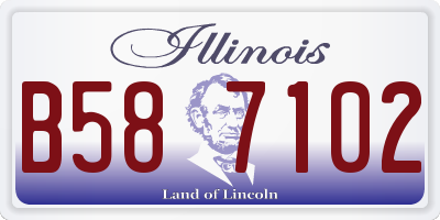 IL license plate B587102