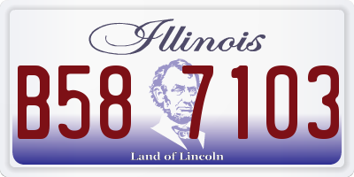 IL license plate B587103