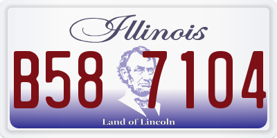 IL license plate B587104