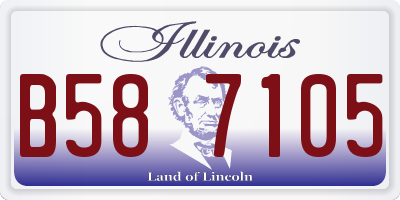 IL license plate B587105