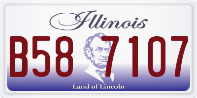 IL license plate B587107