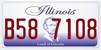 IL license plate B587108