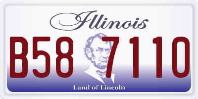 IL license plate B587110