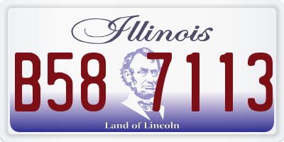IL license plate B587113