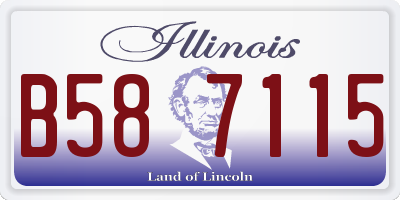 IL license plate B587115