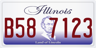 IL license plate B587123