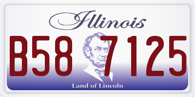IL license plate B587125