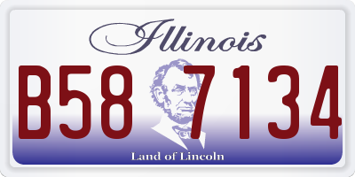 IL license plate B587134