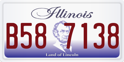 IL license plate B587138