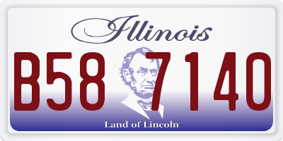 IL license plate B587140