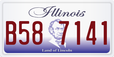 IL license plate B587141