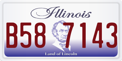 IL license plate B587143
