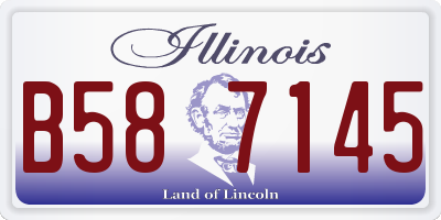 IL license plate B587145
